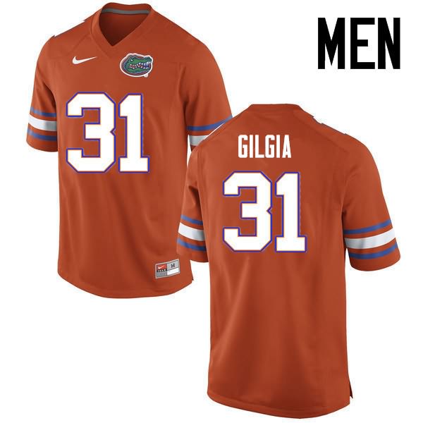 NCAA Florida Gators Anthony Gigla Men's #31 Nike Orange Stitched Authentic College Football Jersey RHE8264EQ